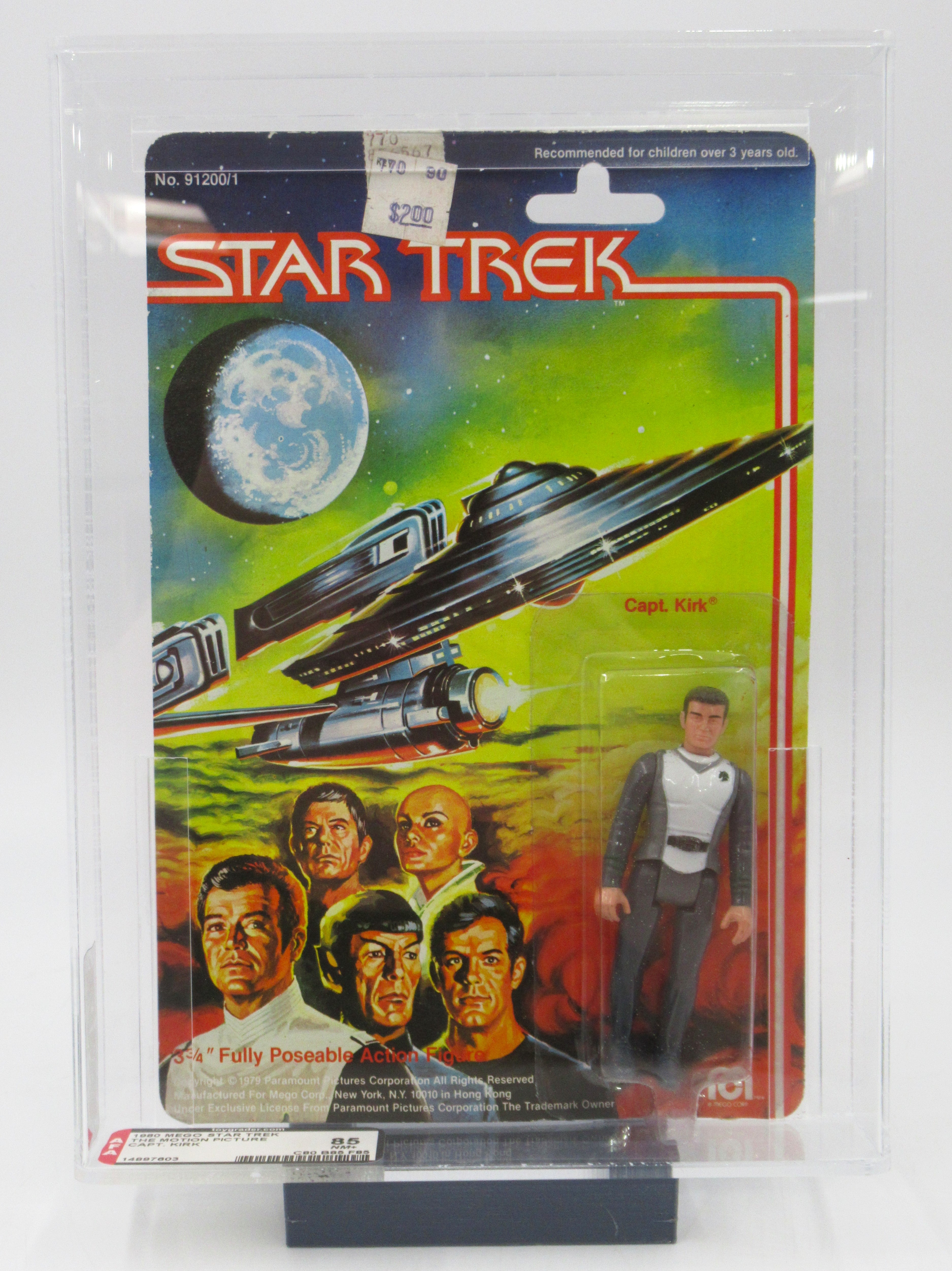 STAR TREK Captain Kirk Graded Action Figure (AFA 85 NM+) - Mego Corp. (1980) Vintage Toy